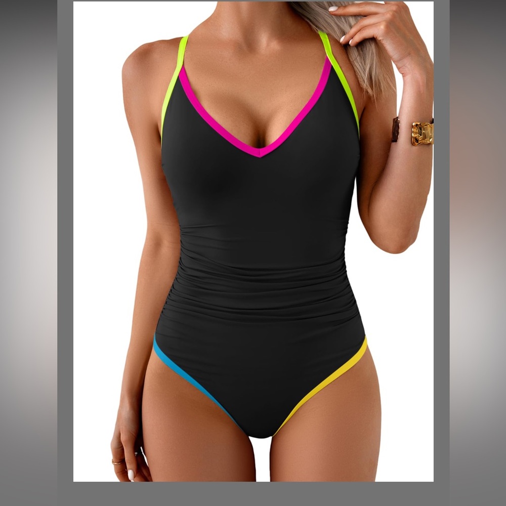 Aidonger One Piece Swimsuit For Women Tummy Control Slimming Bathing Suit